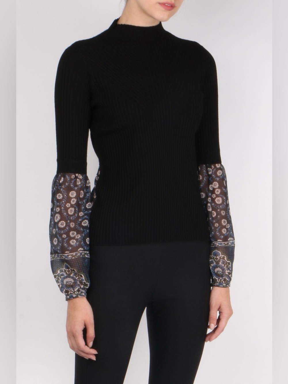 Veronica Beard Moon Mixed Media Sweater